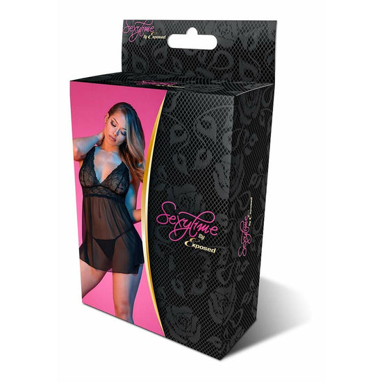 Babydoll Exposed Black L/XL-0