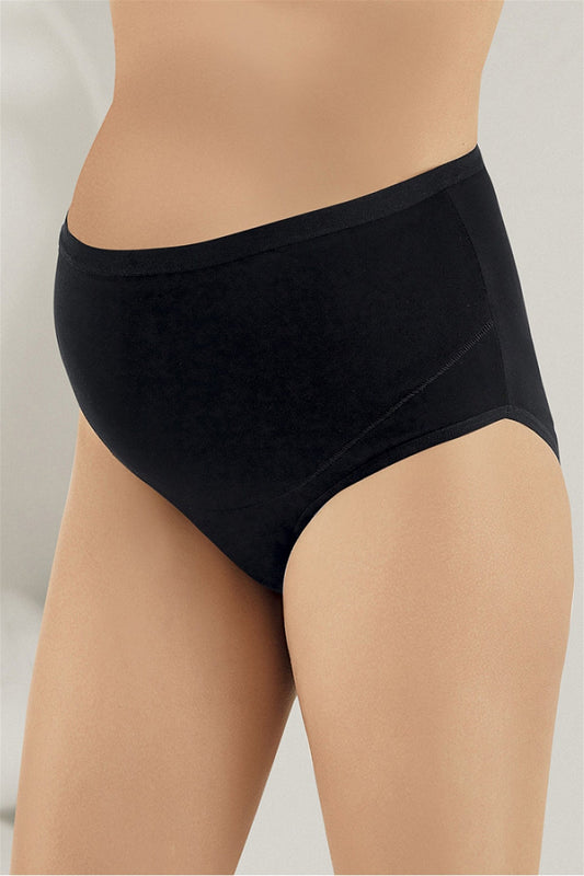 Shopymommy 142 Lycra Single Jersey Bato Maternity Panties Black-0