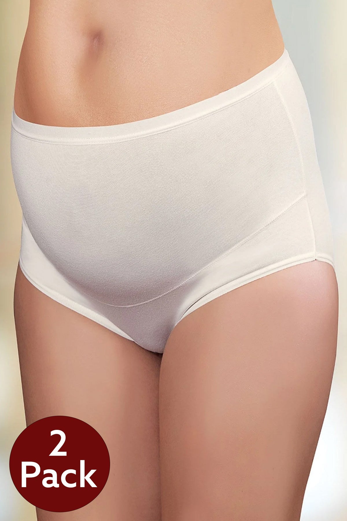 Shopymommy - 2-Pack Lycra Single Jersey Bato Maternity Panties White - 142-0