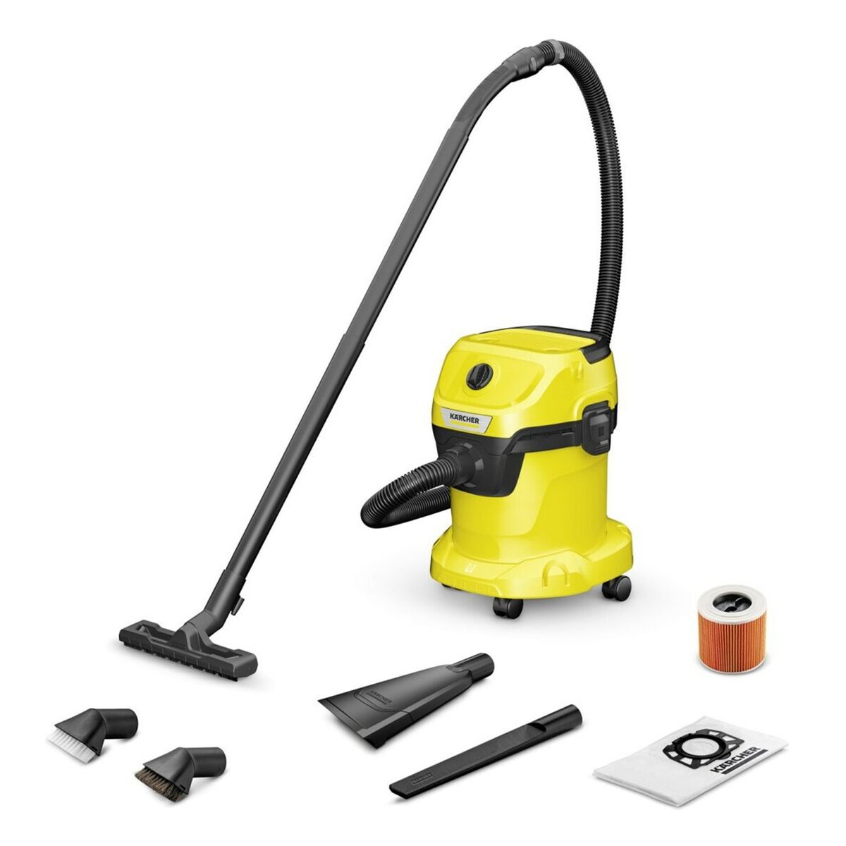 Extractor Kärcher WD 3 V-15/4/20 Yellow Black Grey 1000 W-0