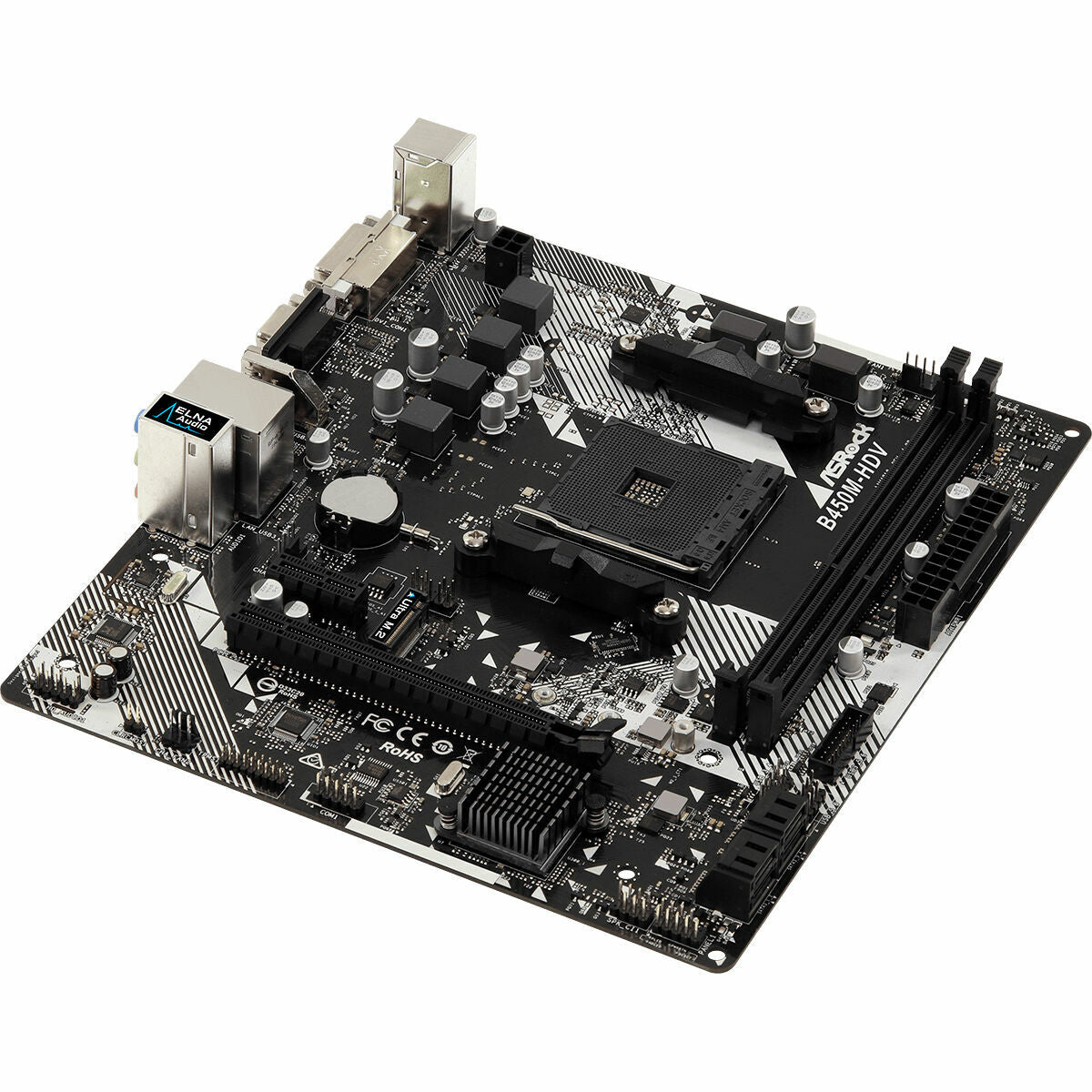 Motherboard ASRock B450M-HDV R4.0 AMD B450 AMD AM4-3