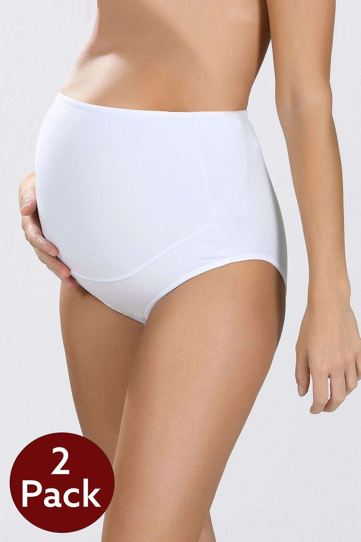 Shopymommy - 2-Pack Cotton Maternity Panties White - 540-0