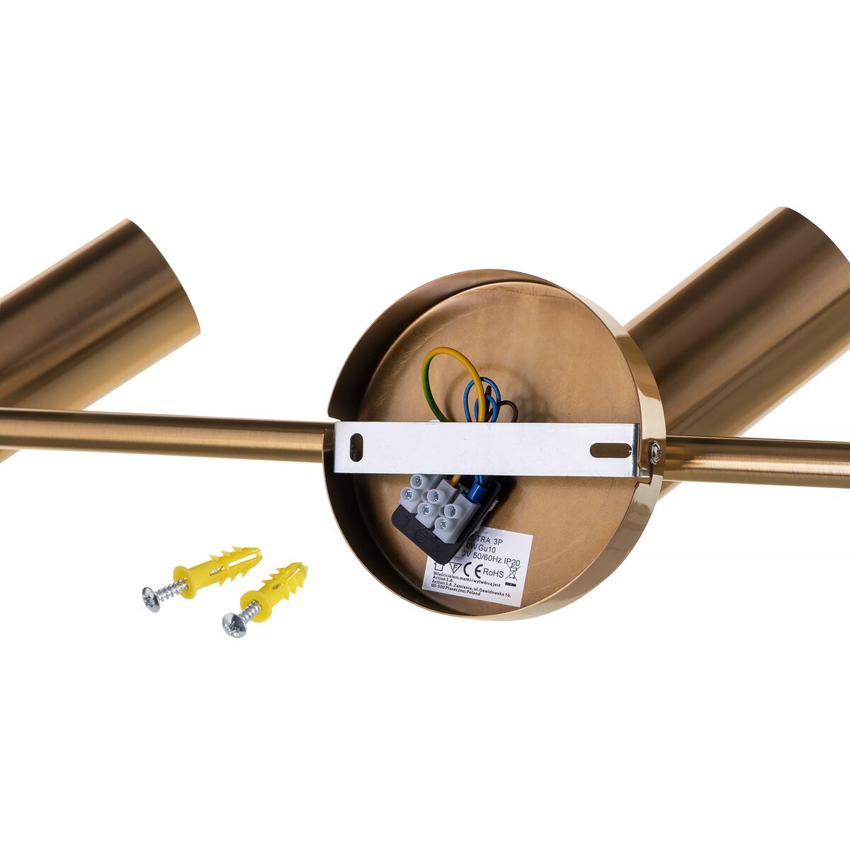 Ceiling Light Activejet AJE-SPECTRA 3P Golden Metal 40 W-1