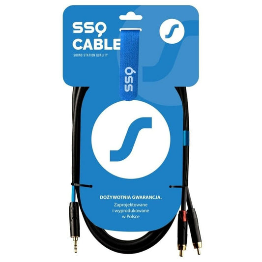 Audio Jack to 2 RCA Cable Sound station quality (SSQ) MiJRCA1 1 m-0