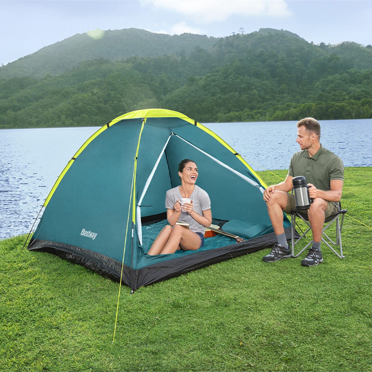 Tent Bestway Green 205 x 145 x 100 cm-11