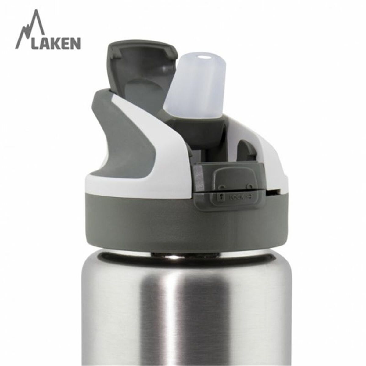 Water bottle Laken Summit Blue 1 L Stainless steel Plastic-3