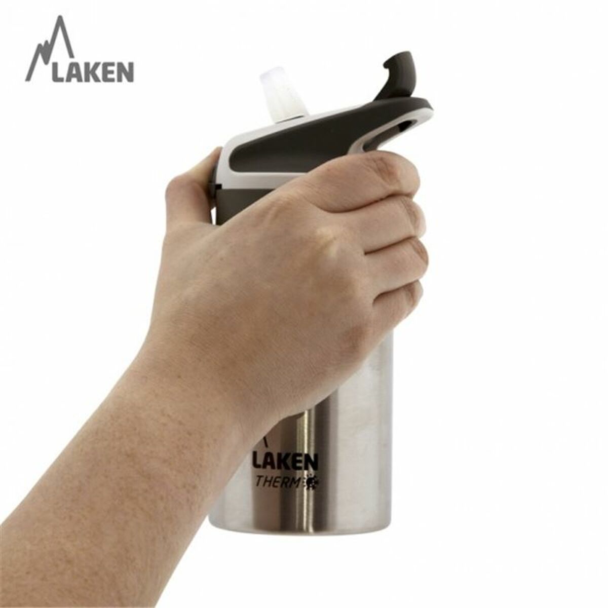 Water bottle Laken Summit Blue 1 L Stainless steel Plastic-2