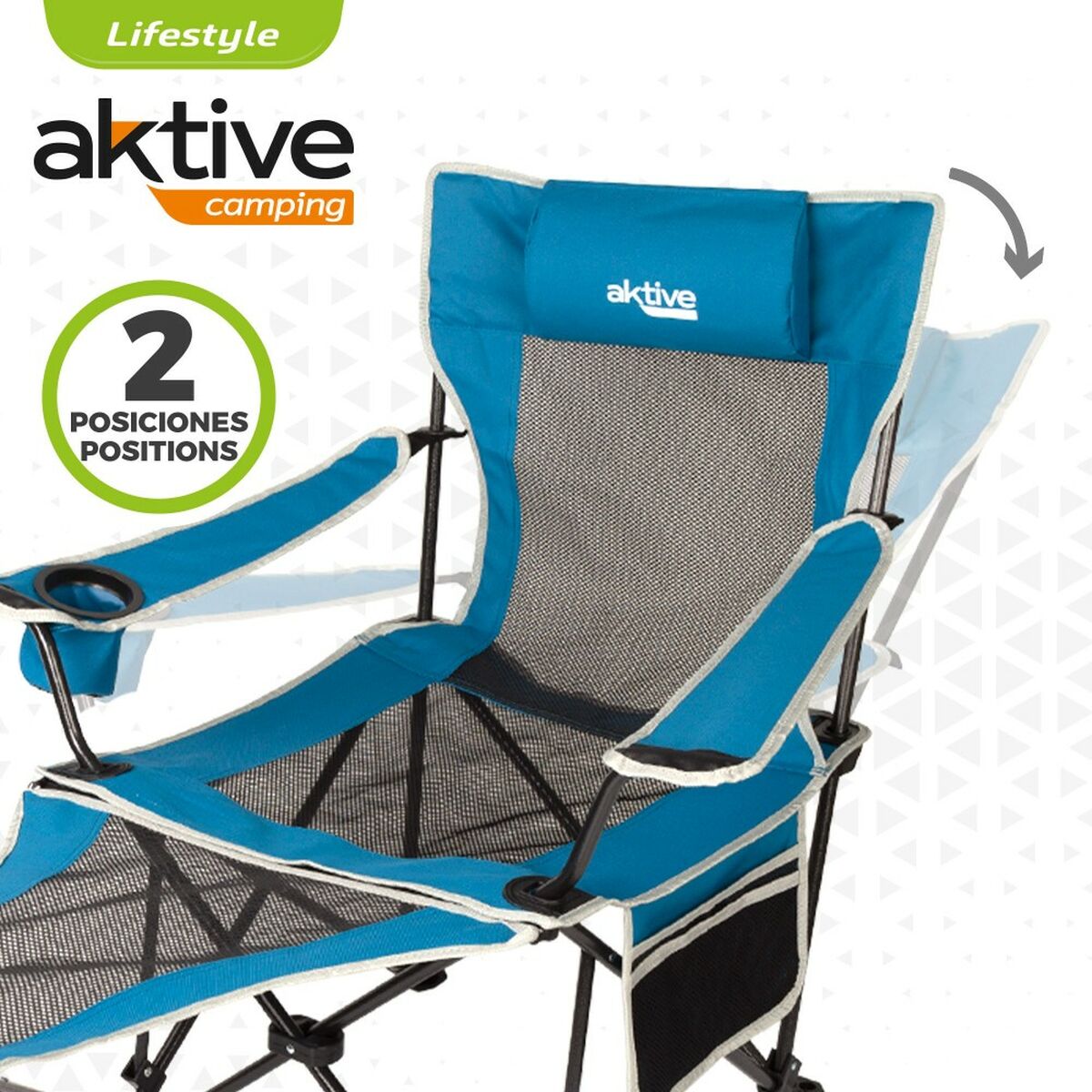 Hammock Chair Aktive Blue 152 x 75 x 54 cm-1