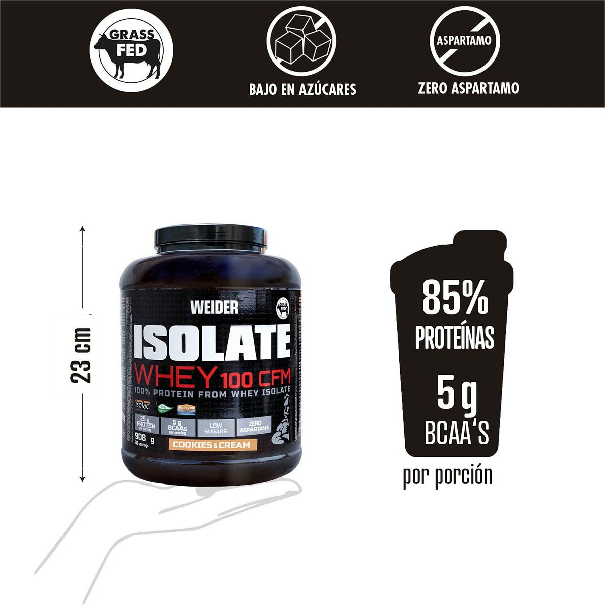 Protein Weider Isolate Whey 100 Cfm Cookies & Cream-2