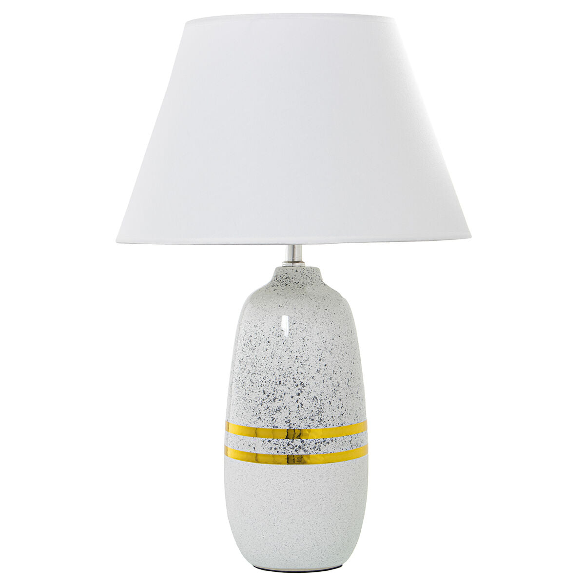 Desk lamp Alexandra House Living White Silver Ceramic 60 W 13 x 38 x 13 cm-0