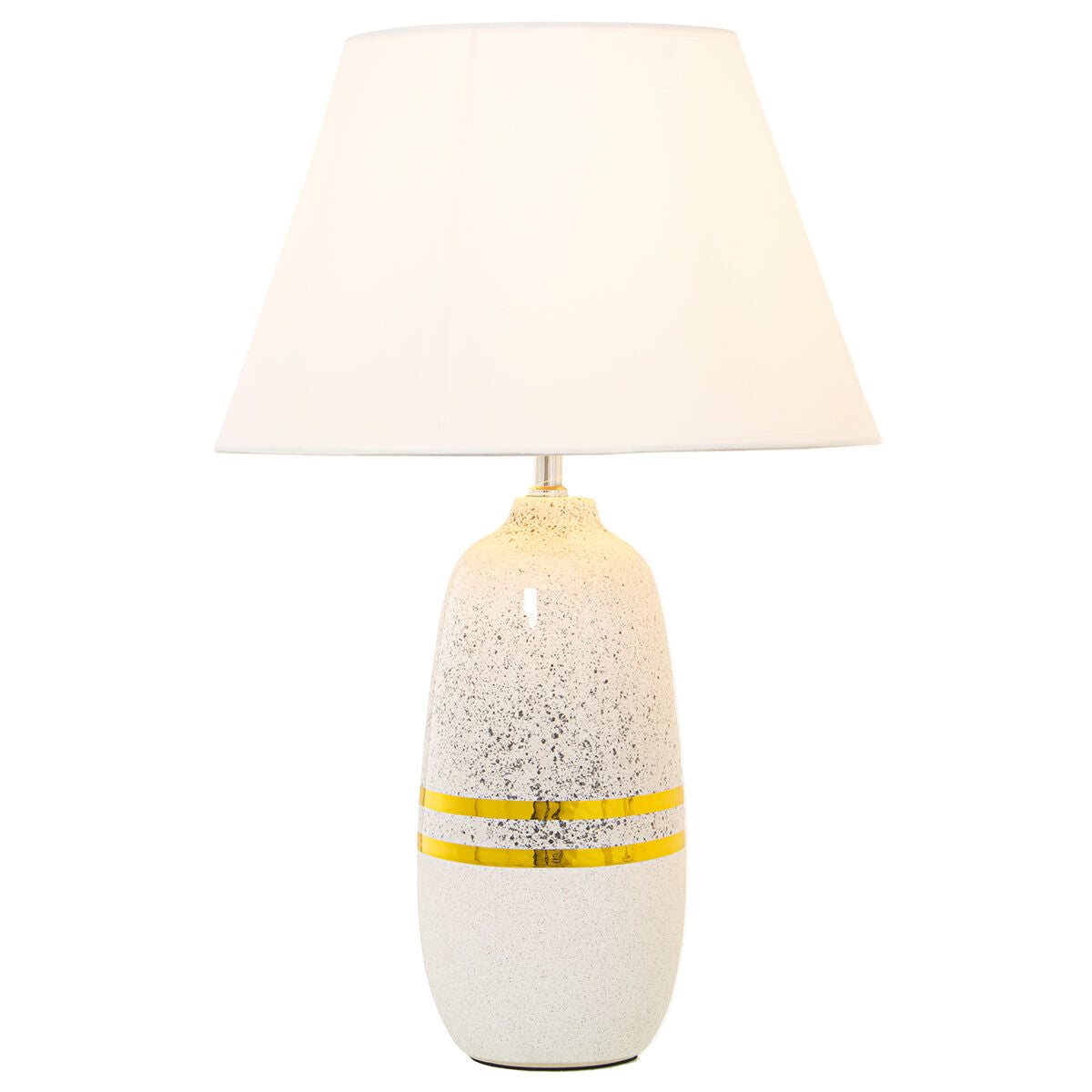 Desk lamp Alexandra House Living White Silver Ceramic 60 W 13 x 38 x 13 cm-3