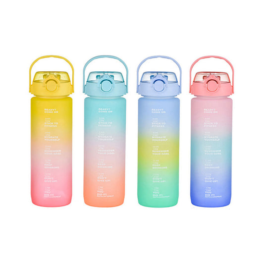 Bottle with Lid and Straw Bewinner Multicolour 600 ml-0