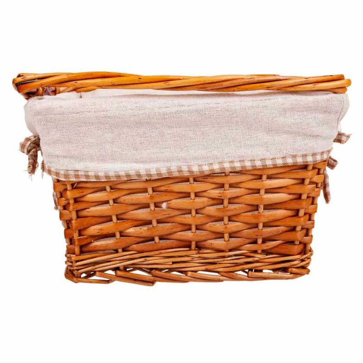 Picnic Basket Alexandra House Living wicker Willow wood 38 x 30 x 17 cm-6