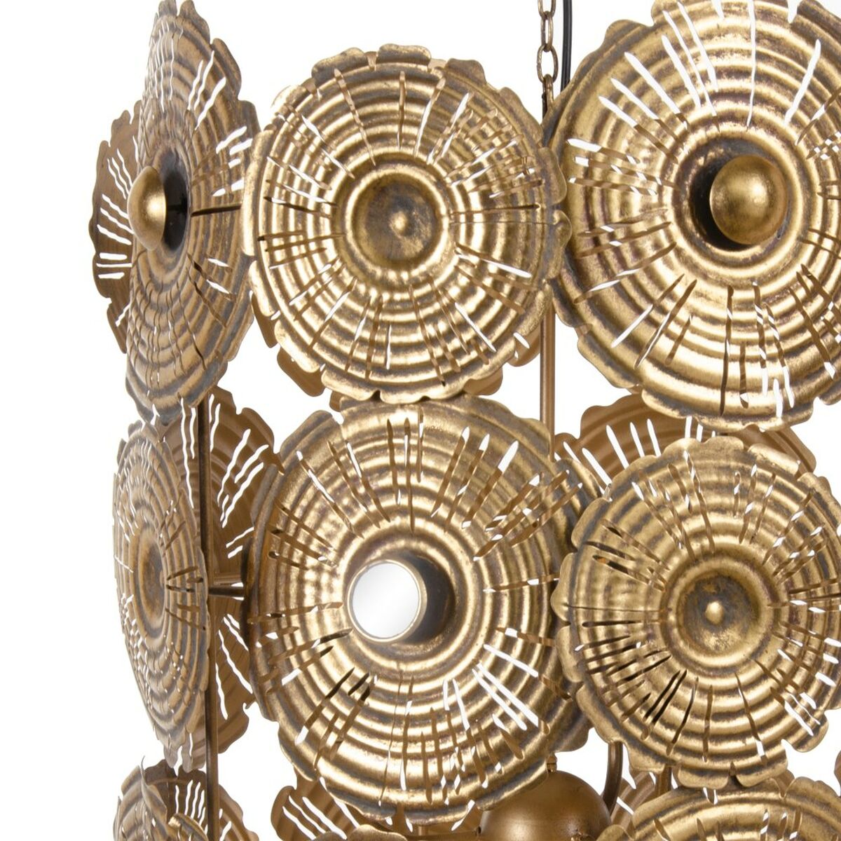 Ceiling Light 50 x 50 x 65 cm Golden Metal-5