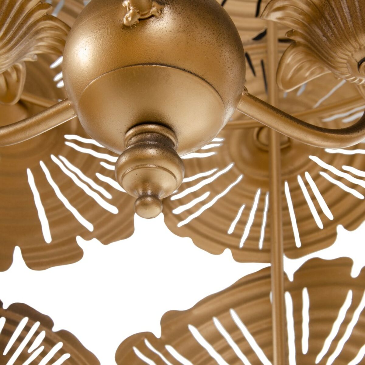 Ceiling Light 50 x 50 x 65 cm Golden Metal-3