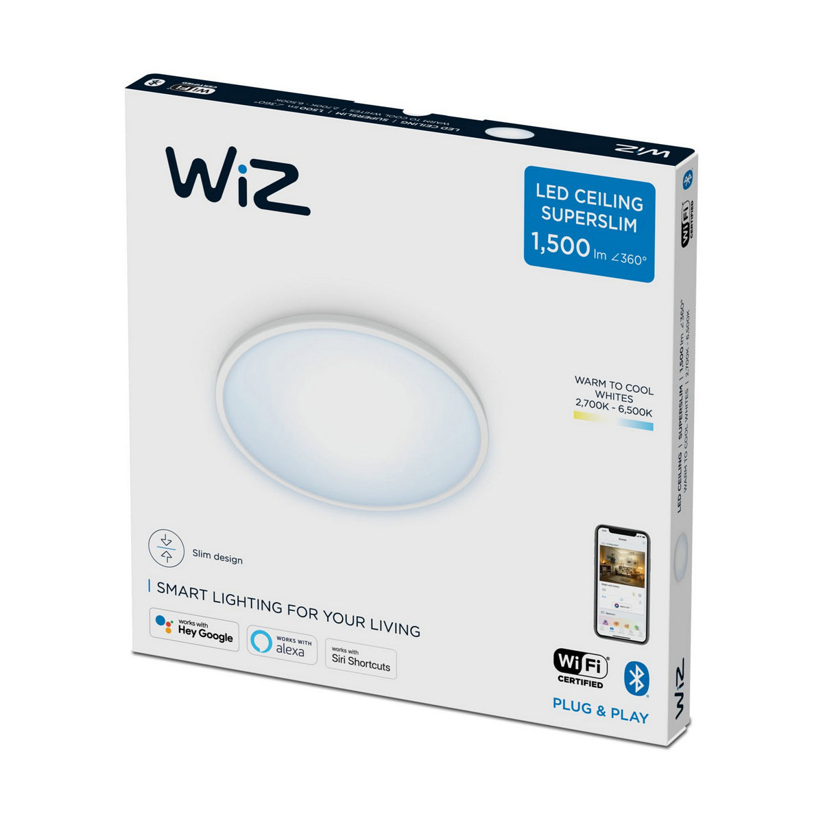 Ceiling Light Philips Wiz 16 W 29,2 x 2,3 cm White Multicolour (2700 K) (6500 K)-8