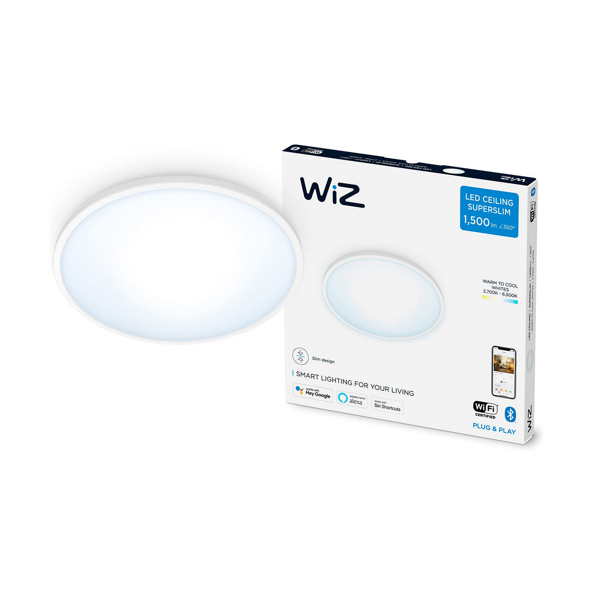 Ceiling Light Philips Wiz 16 W 29,2 x 2,3 cm White Multicolour (2700 K) (6500 K)-7