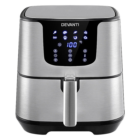 Devanti Air Fryer 7L LCD Fryers Oil Free Oven Airfryer Kitchen Healthy Cooker-0