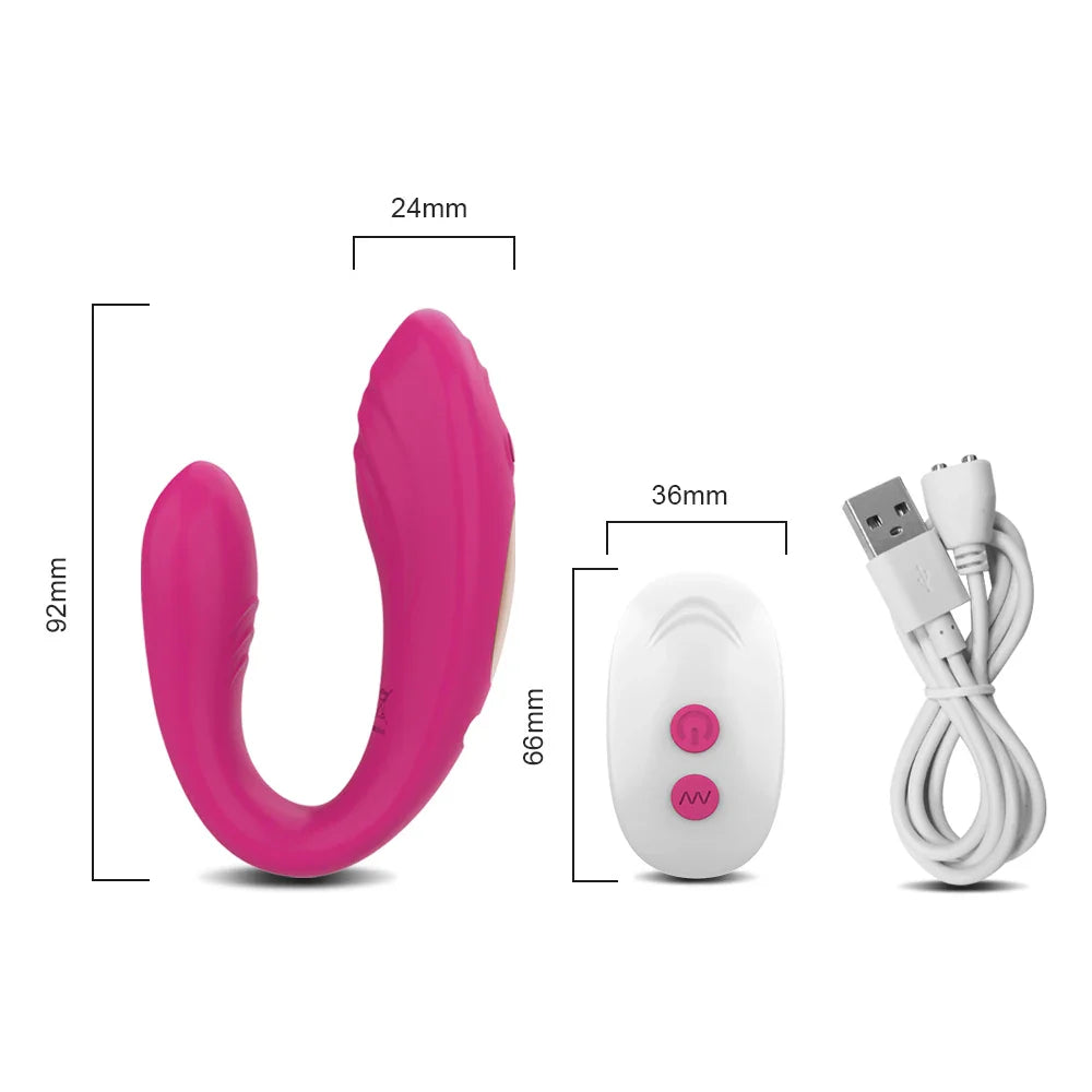 Wireless U-Shaped Dildo Vibrator for Couples-7