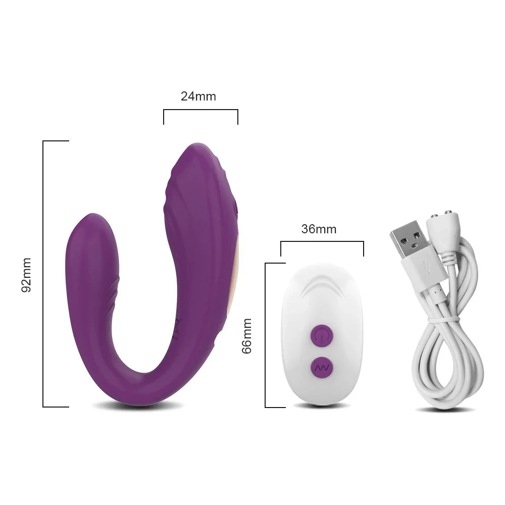 Wireless U-Shaped Dildo Vibrator for Couples-5