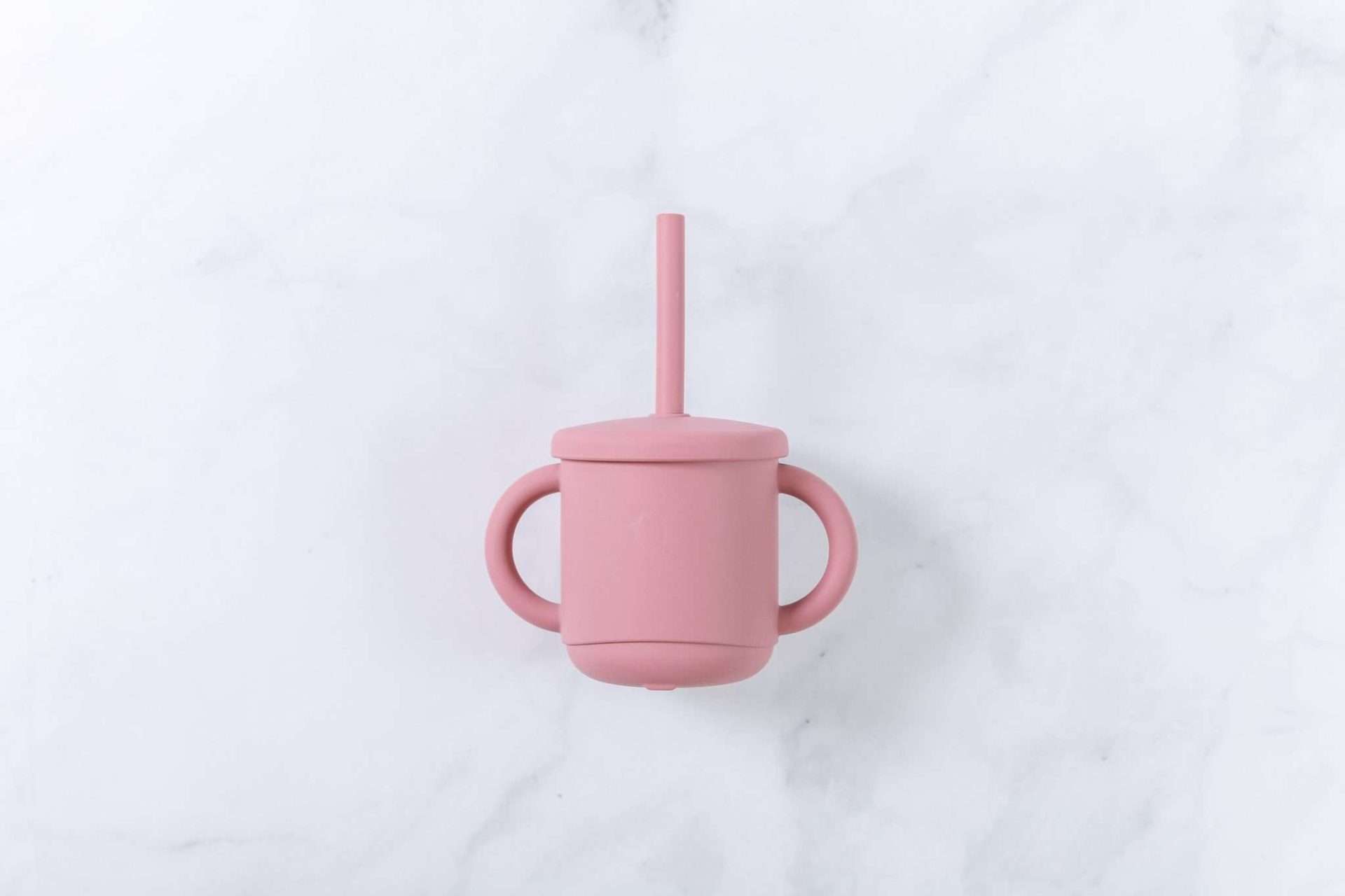 Pink cup with lid-1