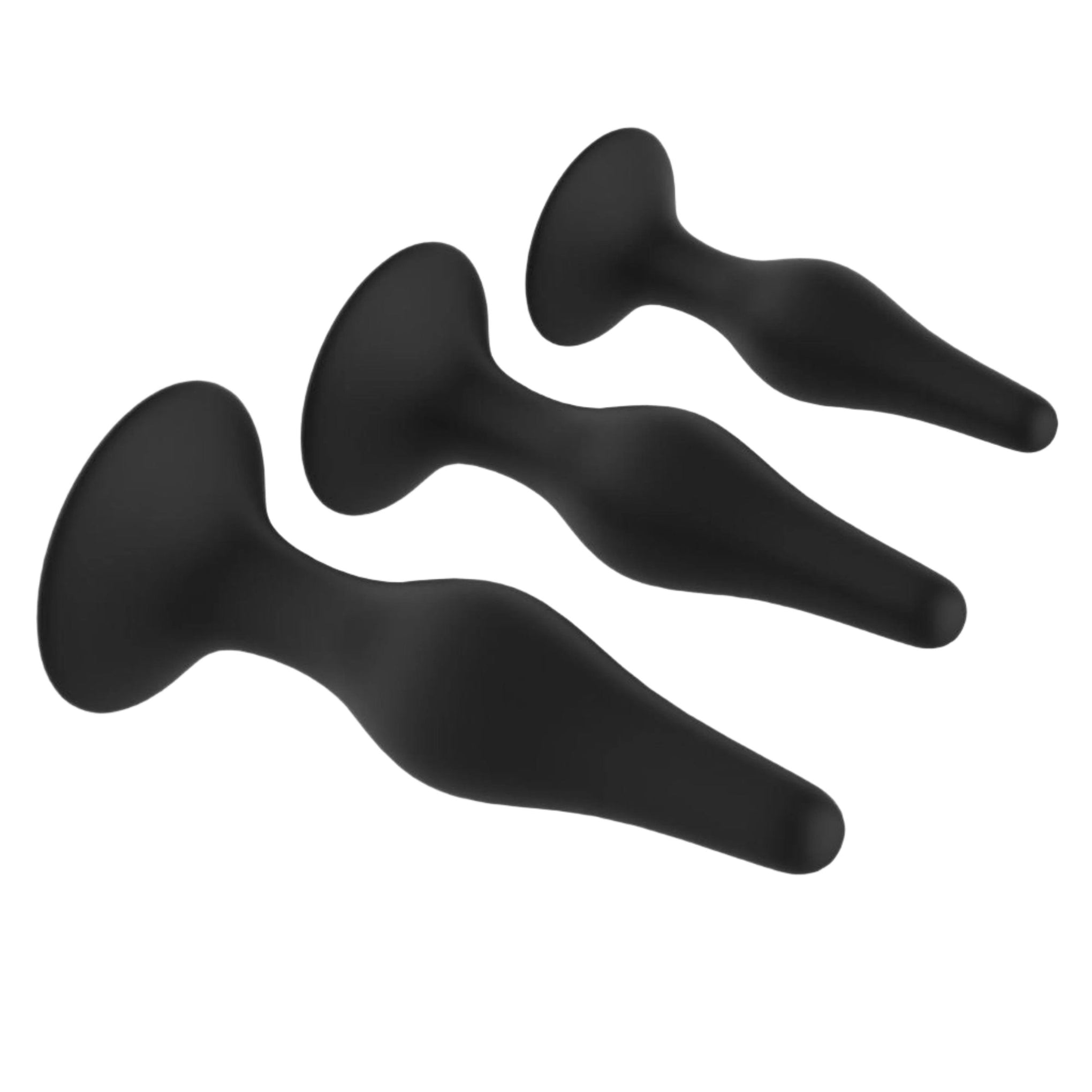 Level Up II Anal Trainers 3 Piece Silicone Suction Set-1