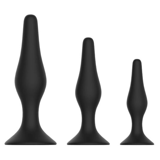 Level Up II Anal Trainers 3 Piece Silicone Suction Set-0