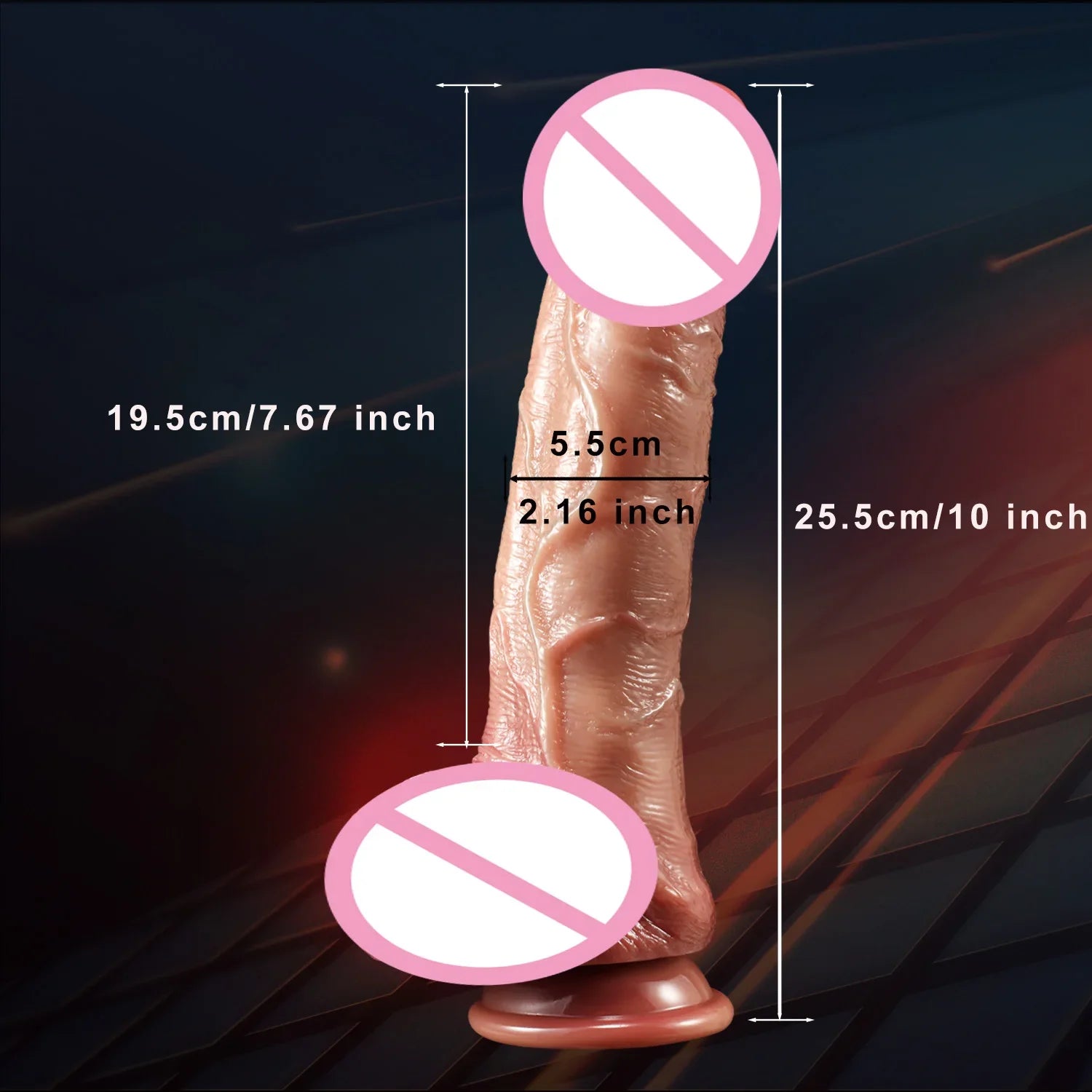 Large Silicone Dildo with Suction Cup - Pleasure for Women-5