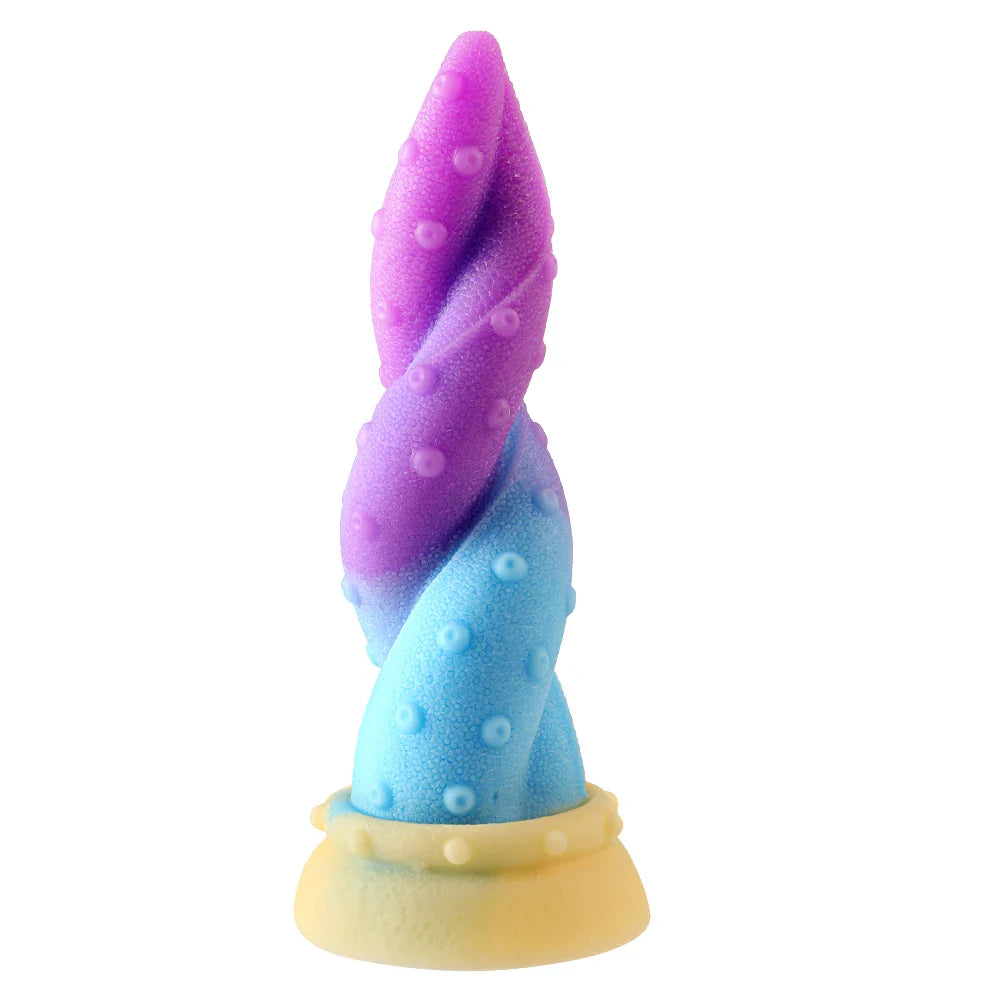 Luminous Tentacle Dildo - Realistic Silicone Anal Plug for Women & Men-5