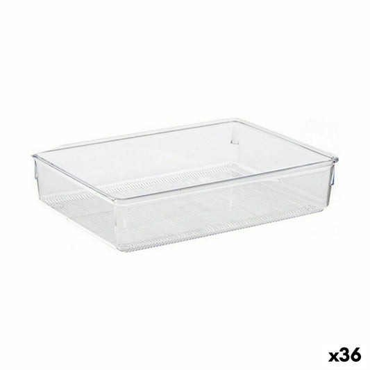 Drawer Organizer Multi-use Transparent Plastic 24 x 5,5 x 15,8 cm (36 Units)-0