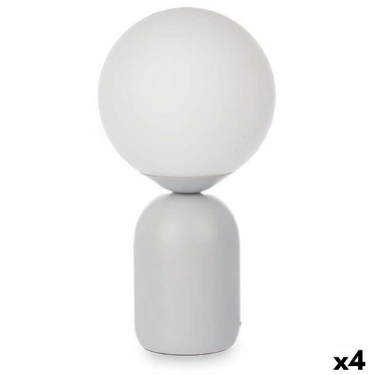 Desk lamp Ball 40 W White Grey Ceramic 15 x 28,5 x 15 cm (4 Units)-0