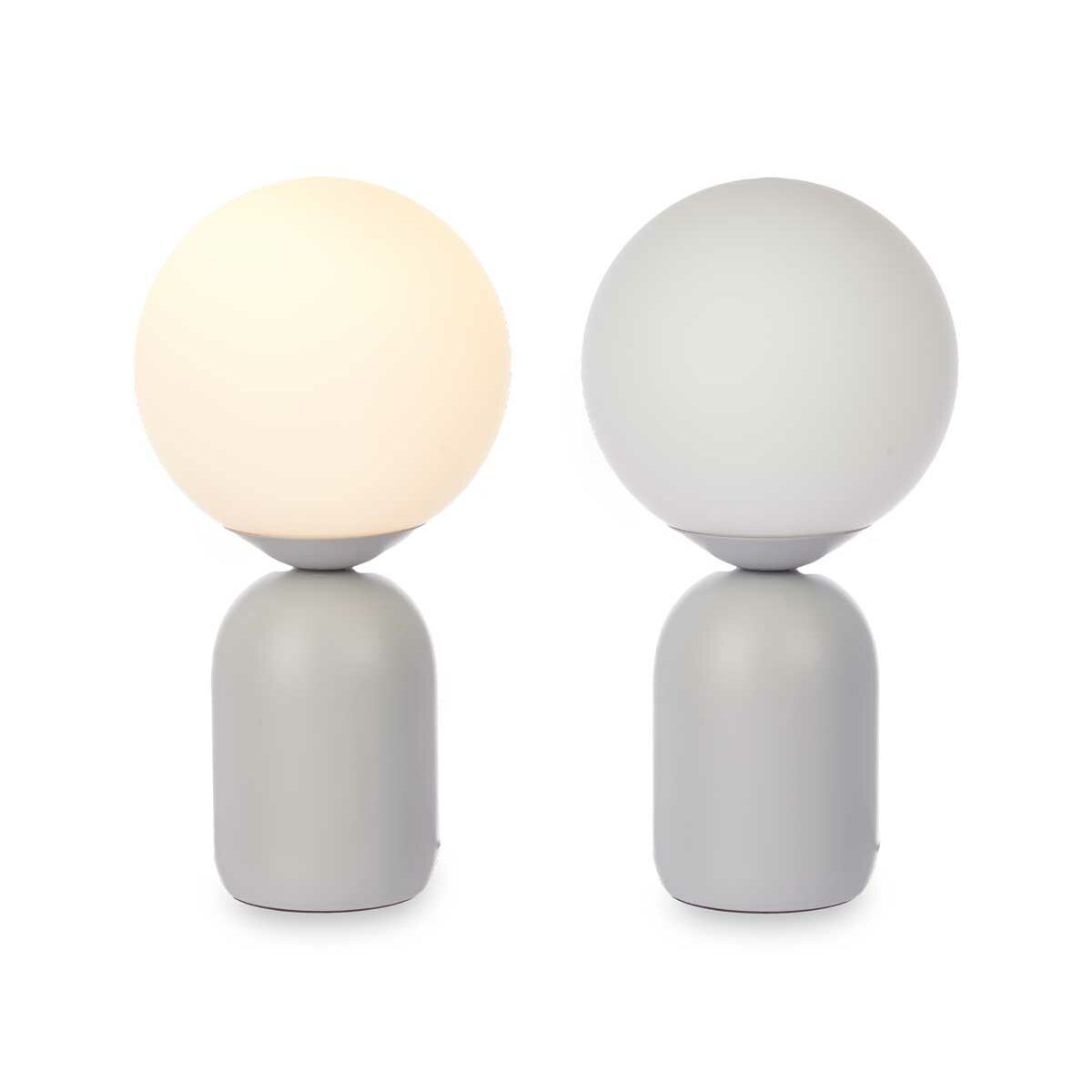 Desk lamp Ball 40 W White Grey Ceramic 15 x 28,5 x 15 cm (4 Units)-2