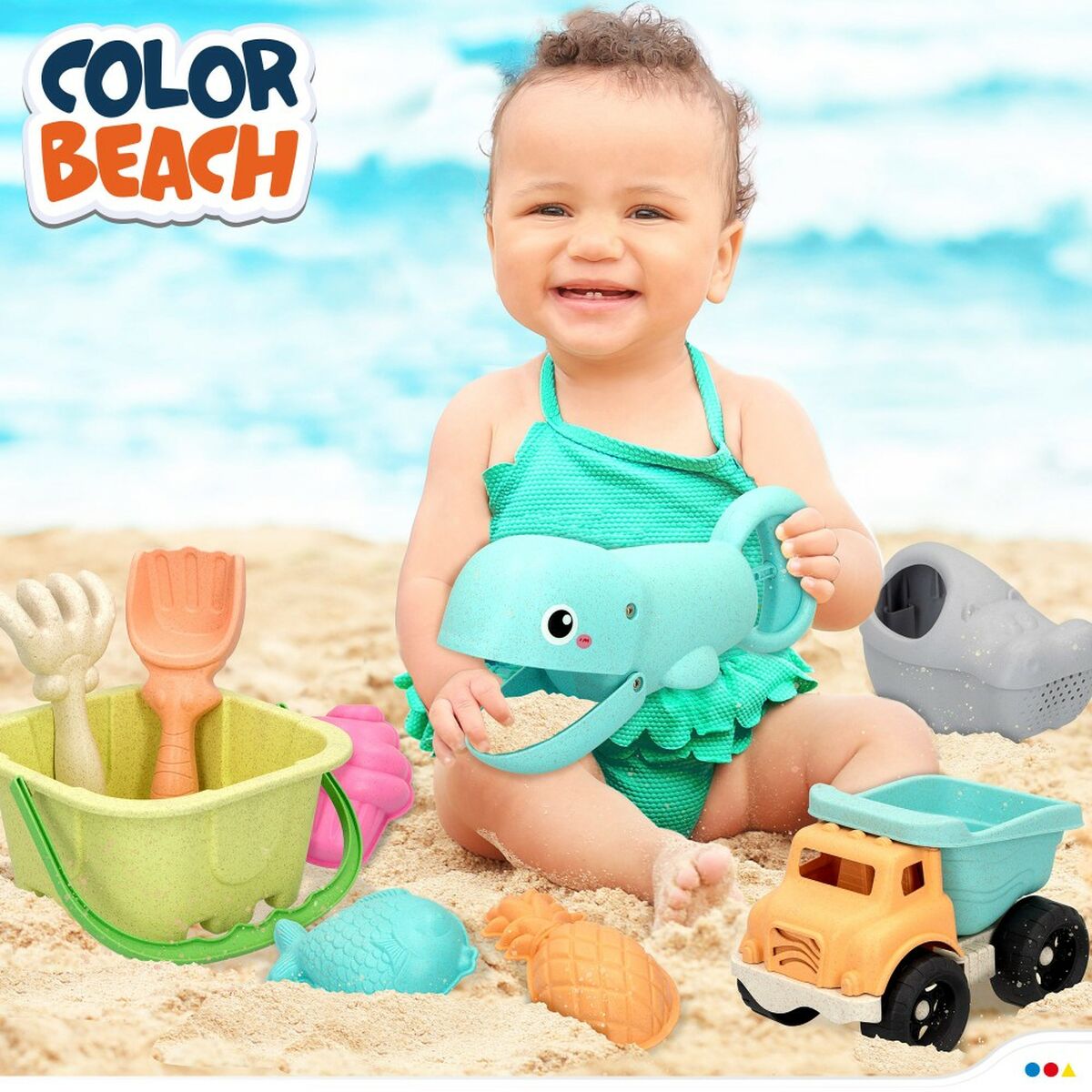 Beach toys set Colorbaby 19,5 x 10 x 19,5 cm (4 Units)-3