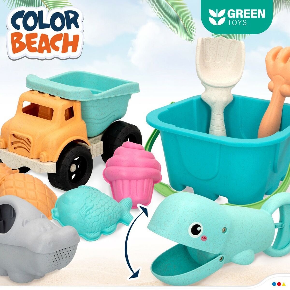 Beach toys set Colorbaby 19,5 x 10 x 19,5 cm (4 Units)-4