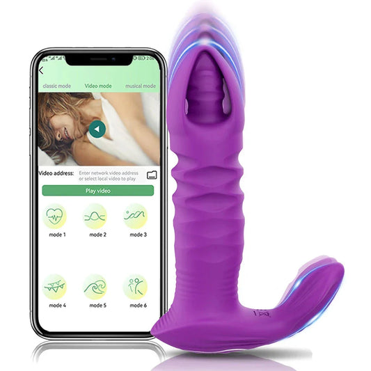 Wireless Thrusting Anal Vibrator for Women-0