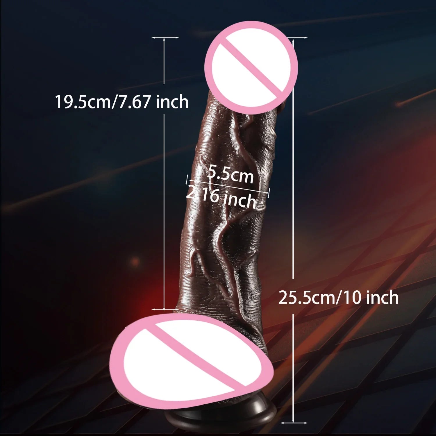 Large Silicone Dildo with Suction Cup - Pleasure for Women-6