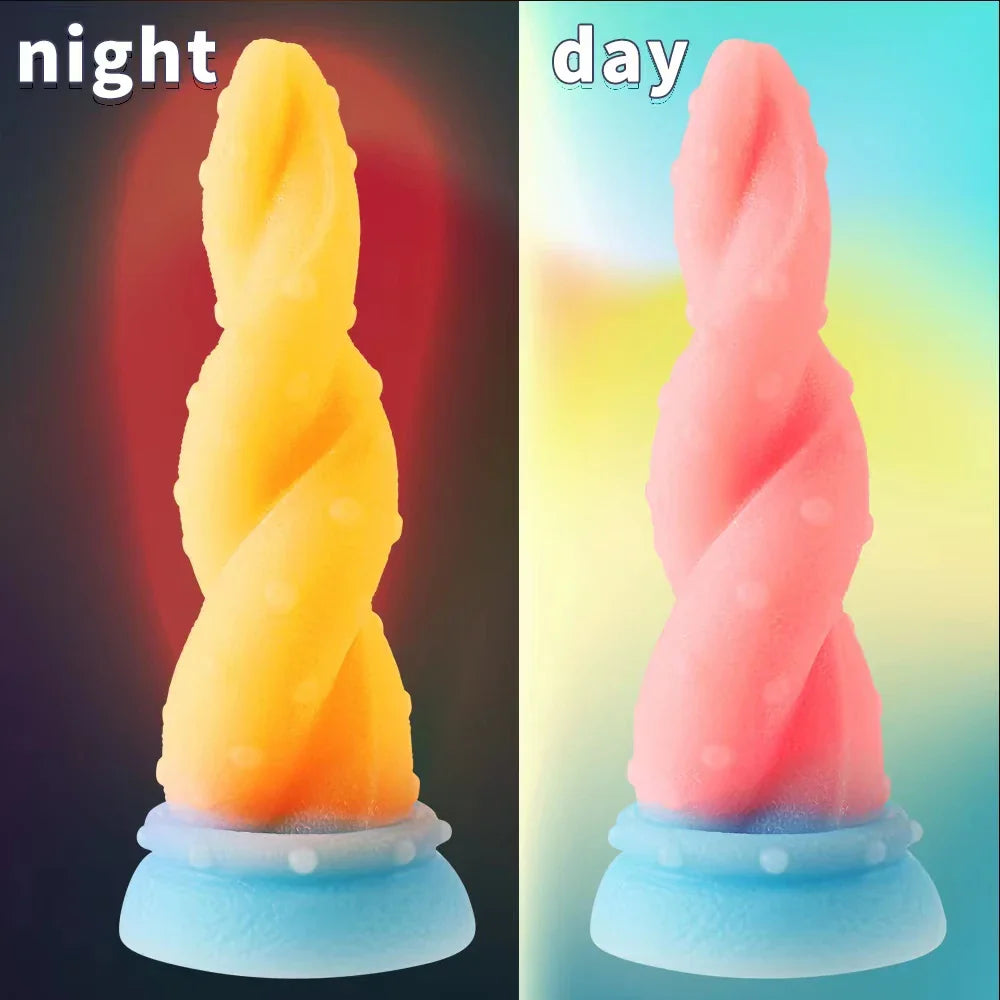 Luminous Tentacle Dildo - Realistic Silicone Anal Plug for Women & Men-1