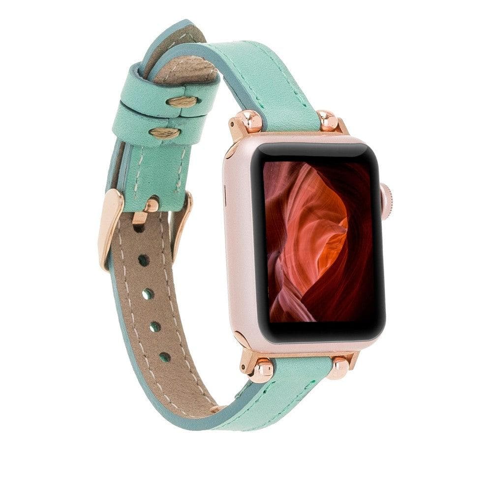 Leather Fitbit Watch Bands - Ferro Rose Trok Style-0