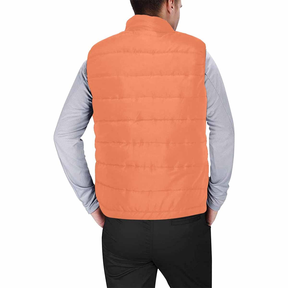 Coral Red Mens Padded Vest-1