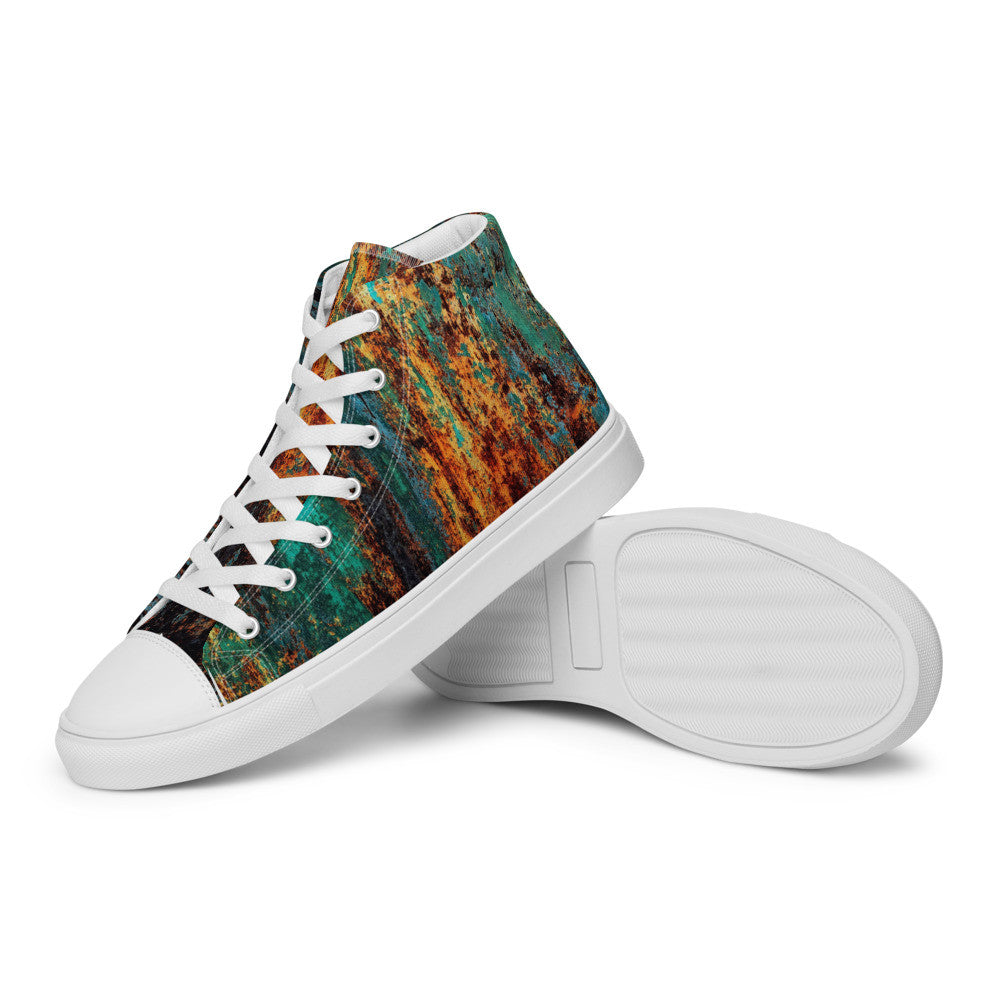 CLOCHARD Handmade Grunge Men’s High Top Canvas Shoes by Gianneli-10