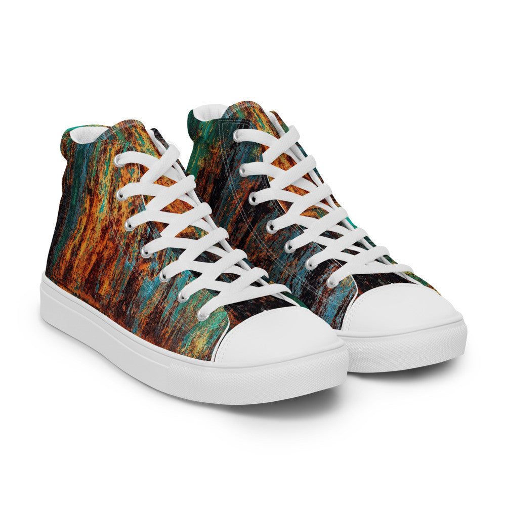 CLOCHARD Handmade Grunge Men’s High Top Canvas Shoes by Gianneli-6