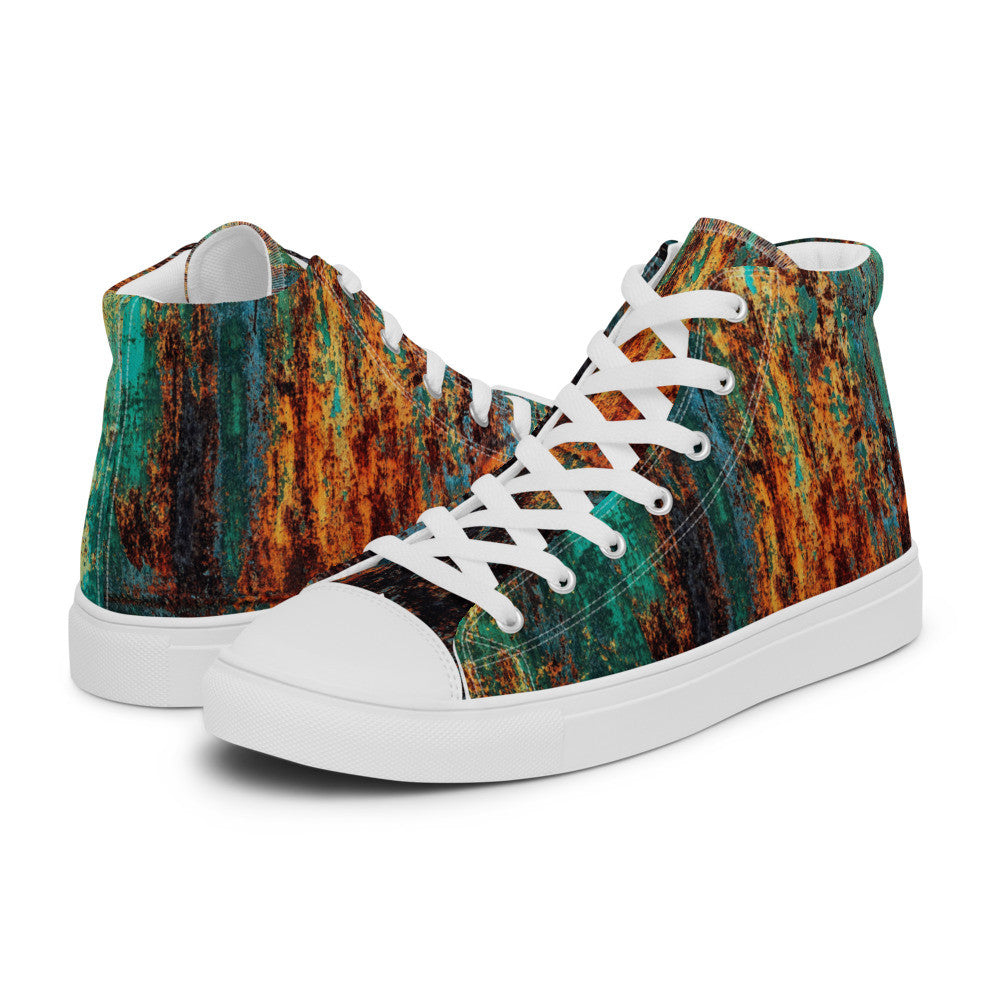 CLOCHARD Handmade Grunge Men’s High Top Canvas Shoes by Gianneli-9