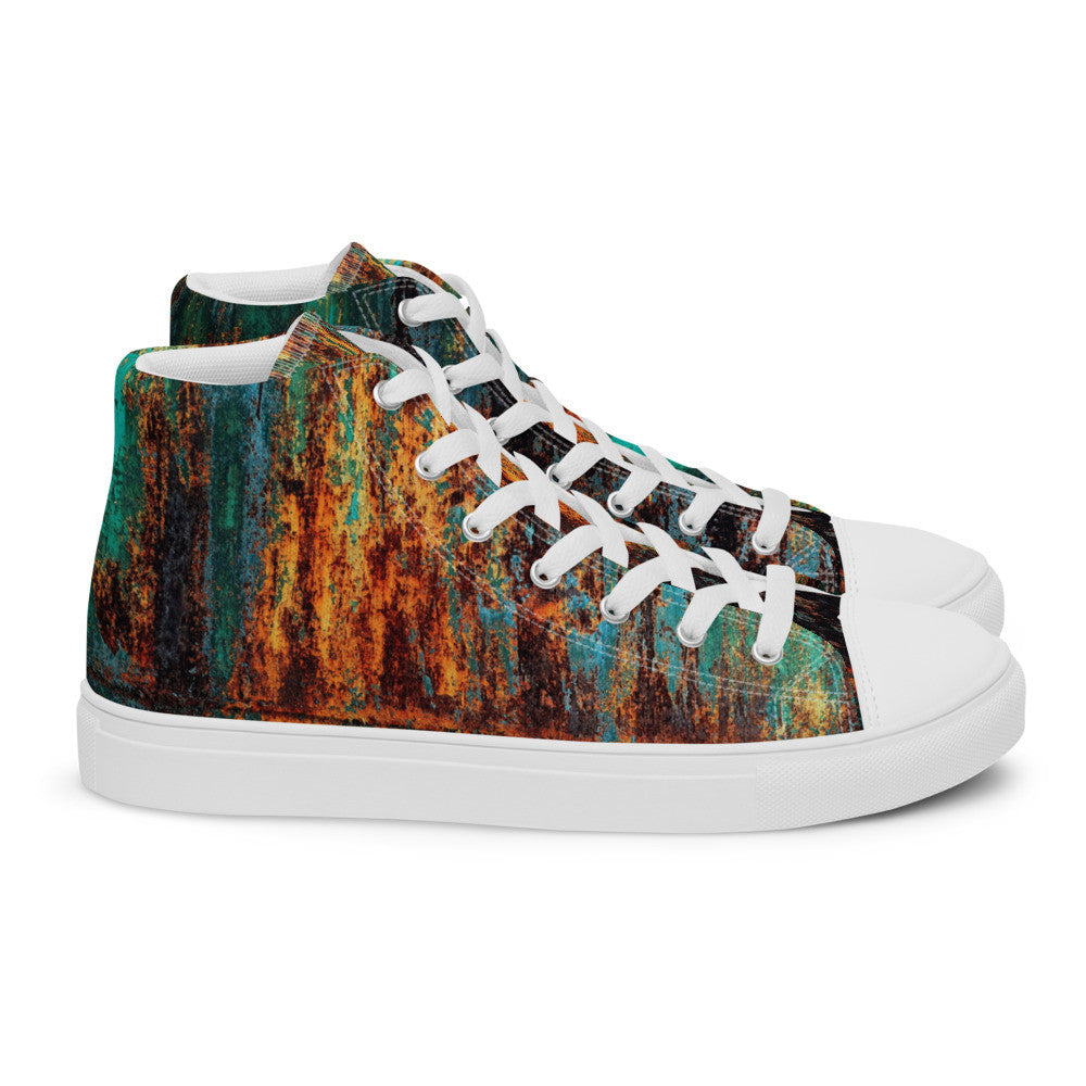 CLOCHARD Handmade Grunge Men’s High Top Canvas Shoes by Gianneli-4