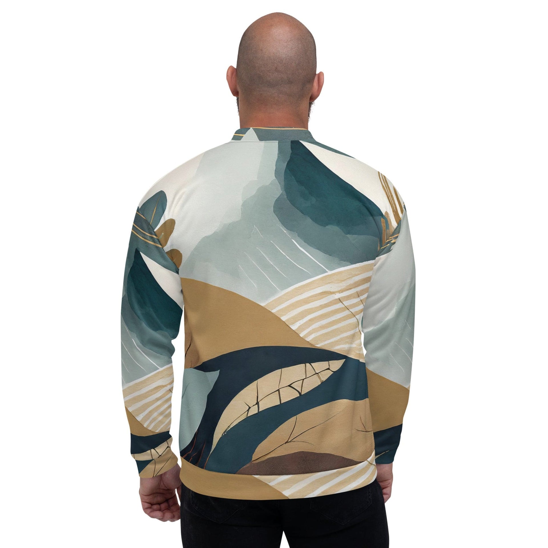 Mens Bomber Jacket, Boho Style Print 3-1