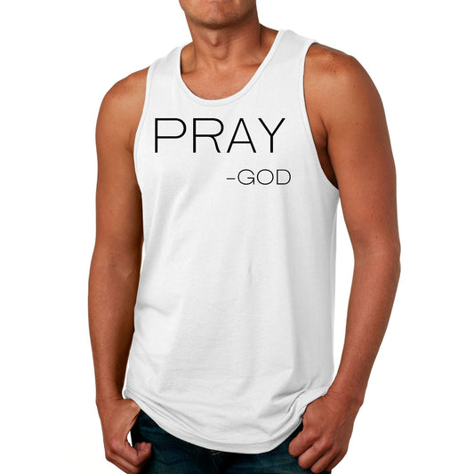 Mens Fitness Tank Top Graphic T-shirt Say it Soul, Pray -god-0