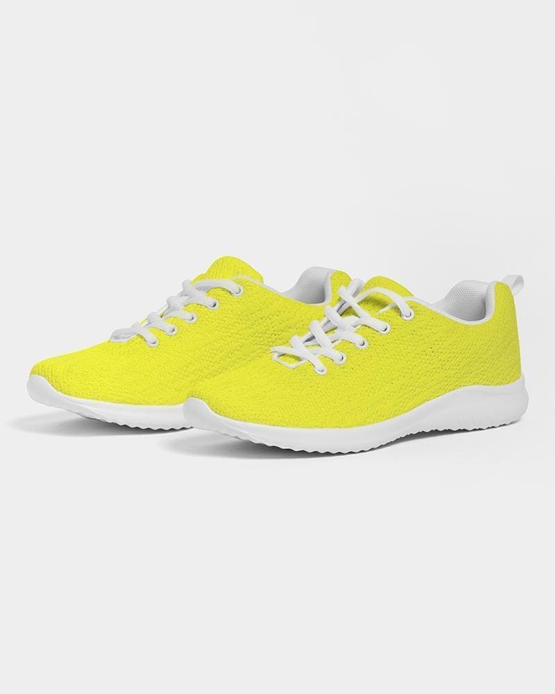 Mens Sneakers, Yellow Low Top Canvas Running Sports Shoes - O7o475-3