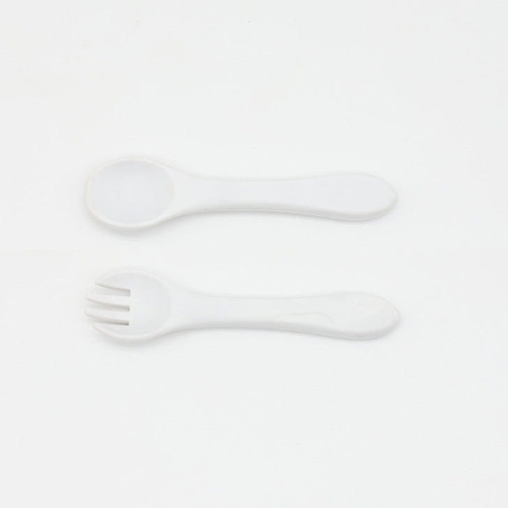 Baby Food Grade Complementary Food Training Silicone Spoon Fork Sets-5