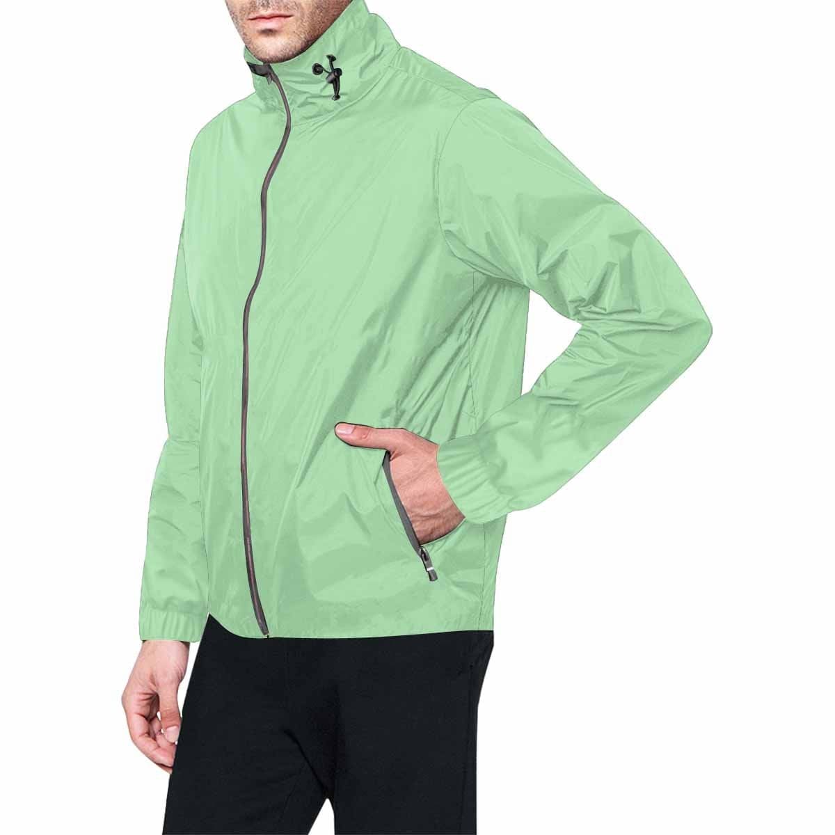 Celadon Green Hooded Windbreaker Jacket - Men / Women-1