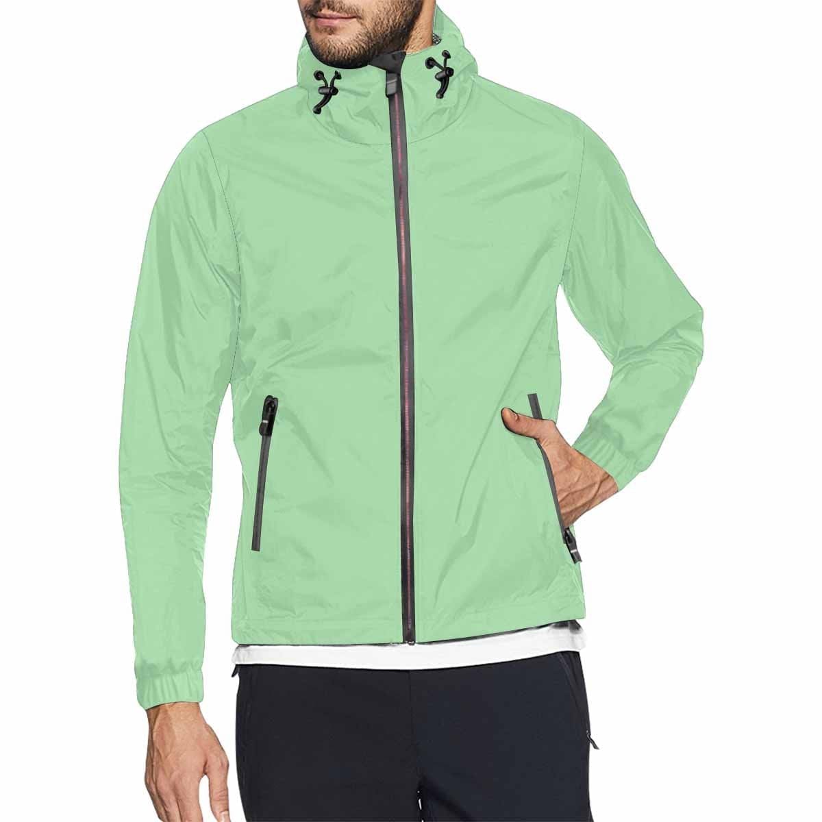 Celadon Green Hooded Windbreaker Jacket - Men / Women-0