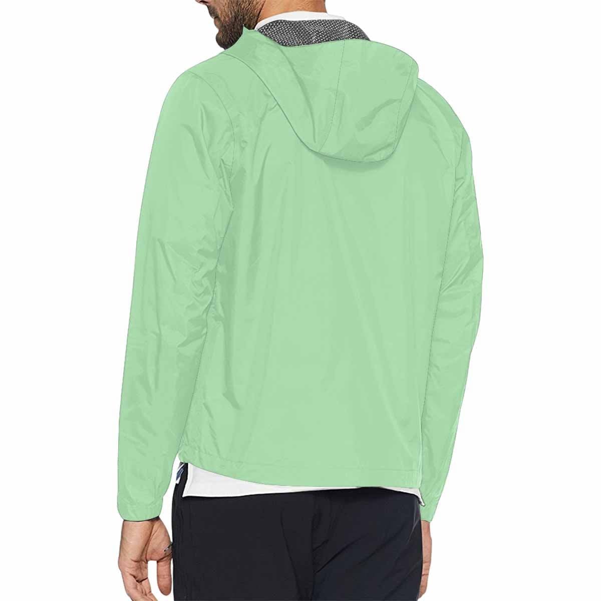 Celadon Green Hooded Windbreaker Jacket - Men / Women-2